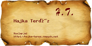 Hajka Teréz névjegykártya